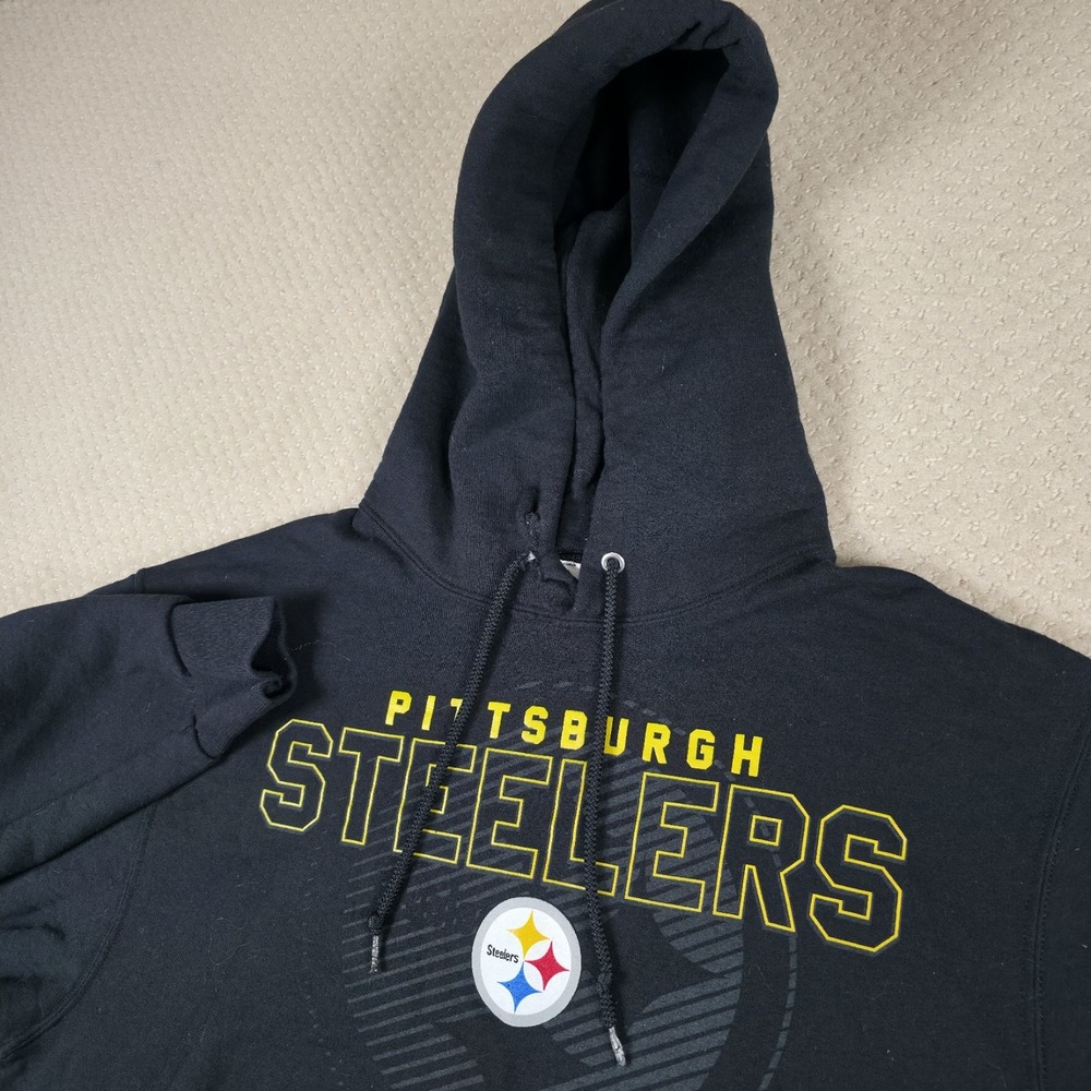 VTG NFL Team Apparel Pittsburgh Steelers Hoodie Mens Medium Football Sweatshirt